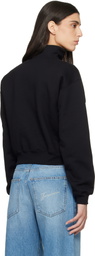 JACQUEMUS Black 'The Gros Grain zipped-rollneck' Sweatshirt