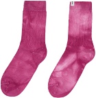 SOCKSSS Two-Pack Pink Tie-Dye Socks
