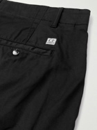 C.P. Company - Straight-Leg Cotton-Blend Cargo Shorts - Black