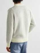 Canali - Honeycomb-Knit Wool-Blend Sweater - Neutrals