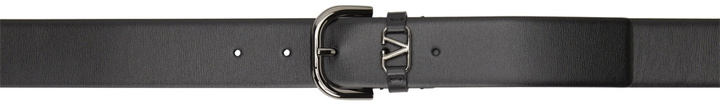 Photo: Valentino Garavani Black VLogo Buckle Belt