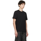 Moncler Black Double Leather Logo Cotton T-shirt