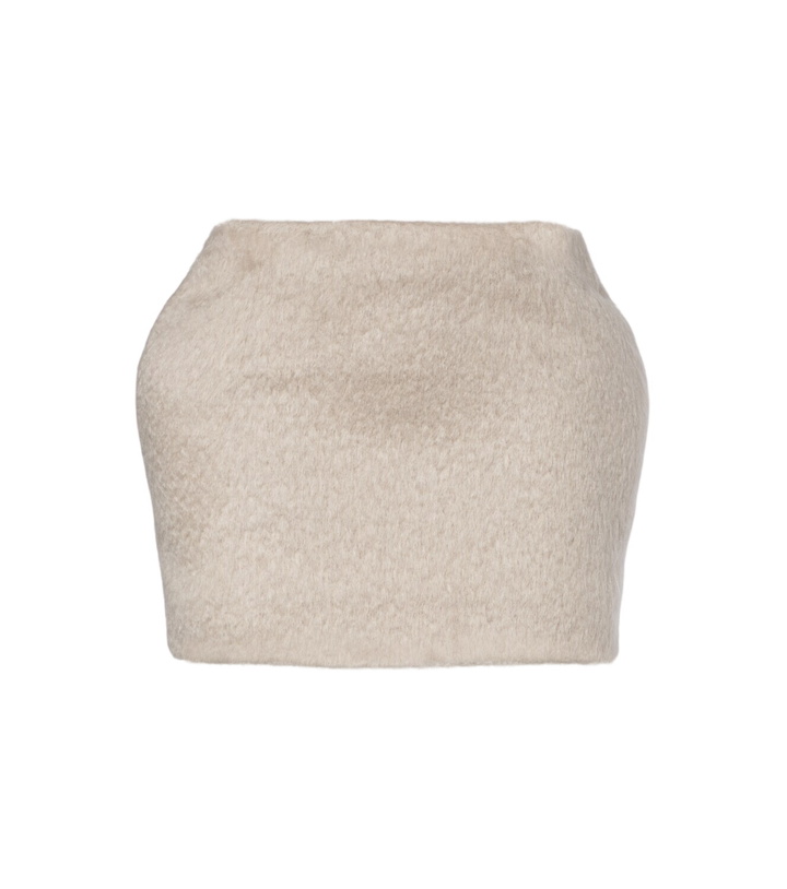 Photo: Magda Butrym Mohair and wool-blend miniskirt