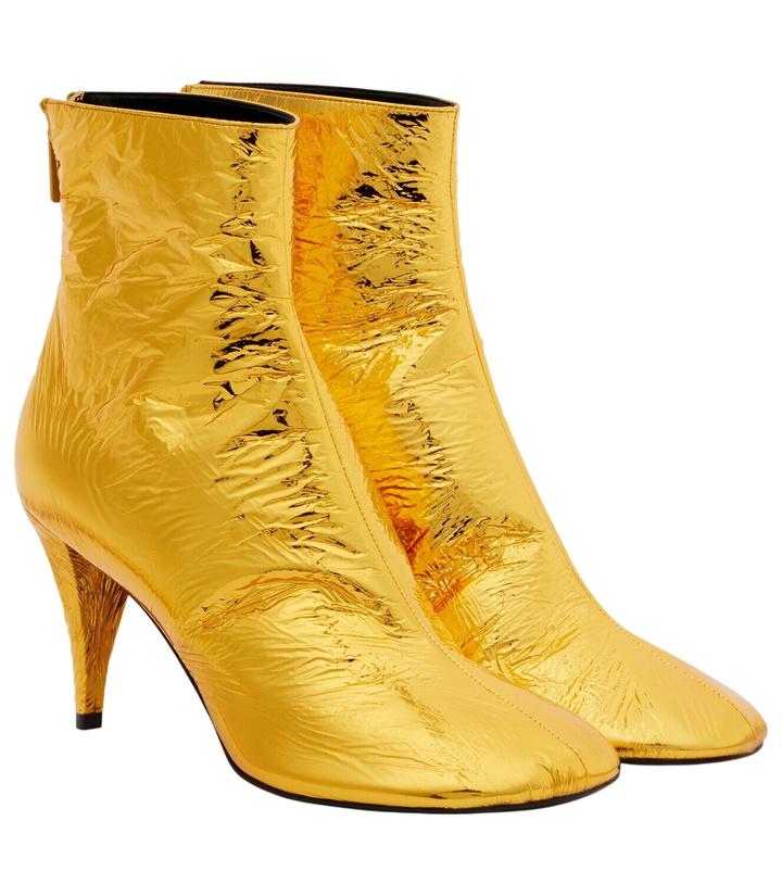 Photo: Proenza Schouler Glove metallic leather ankle boots