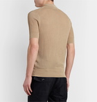 TOM FORD - Open-Knit Polo Shirt - Neutrals