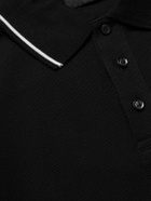AMIRI - Logo-Embroidered Cotton-Piqué Polo Shirt - Black