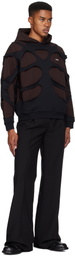 Coperni Black & Brown Laser-Cut Hoodie