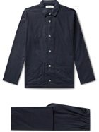 DESMOND & DEMPSEY - Brushed Cotton-Flannel Pyjama Set - Blue