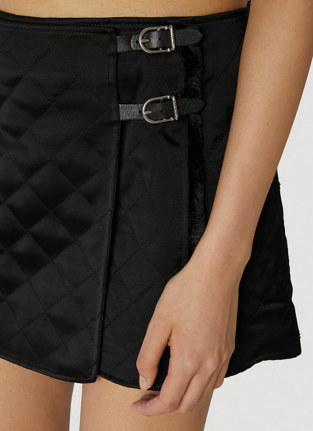 Durazzi Milano Quilted Buckle Mini Skirt