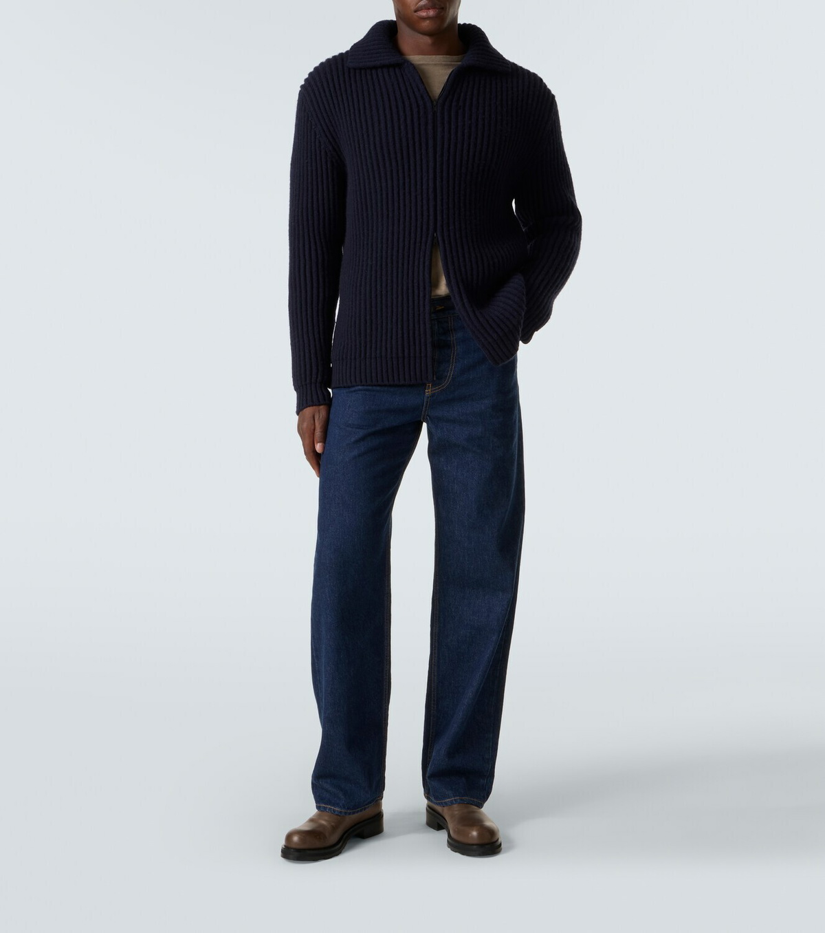 The Row Hornby cashmere zip-up cardigan