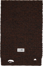 MM6 Maison Margiela Brown Distressed Scarf