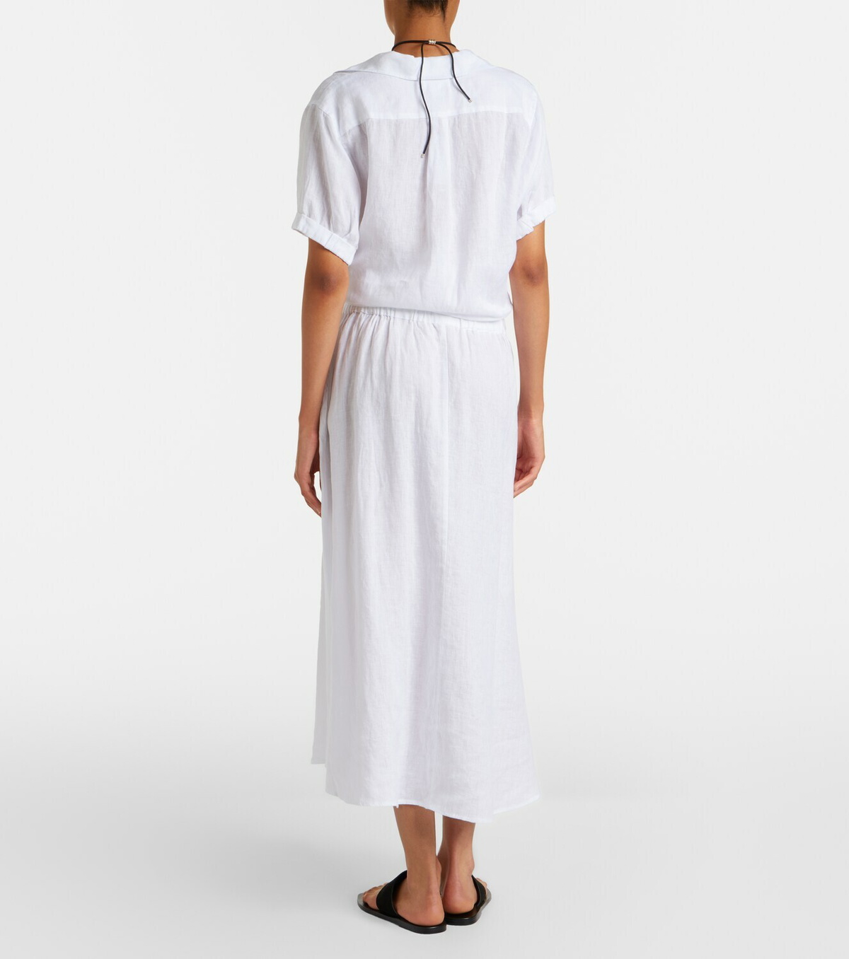 Velvet Virginia linen midi skirt