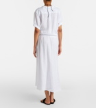Velvet Virginia linen midi skirt