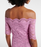 Rabanne Off-shoulder lace midi dress