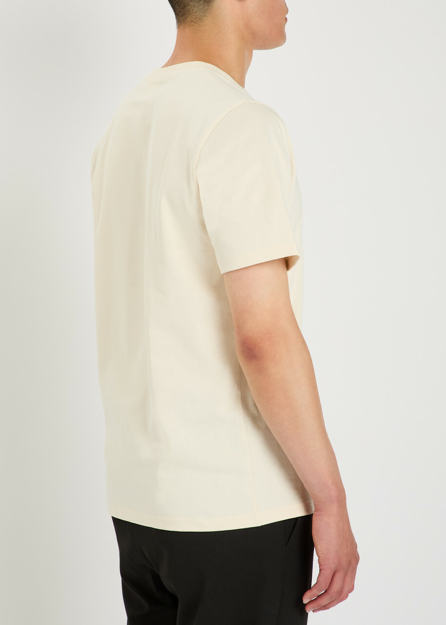 Les Deux Court Printed Cotton T-shirt White