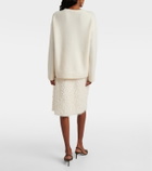 Vince Fringed midi skirt