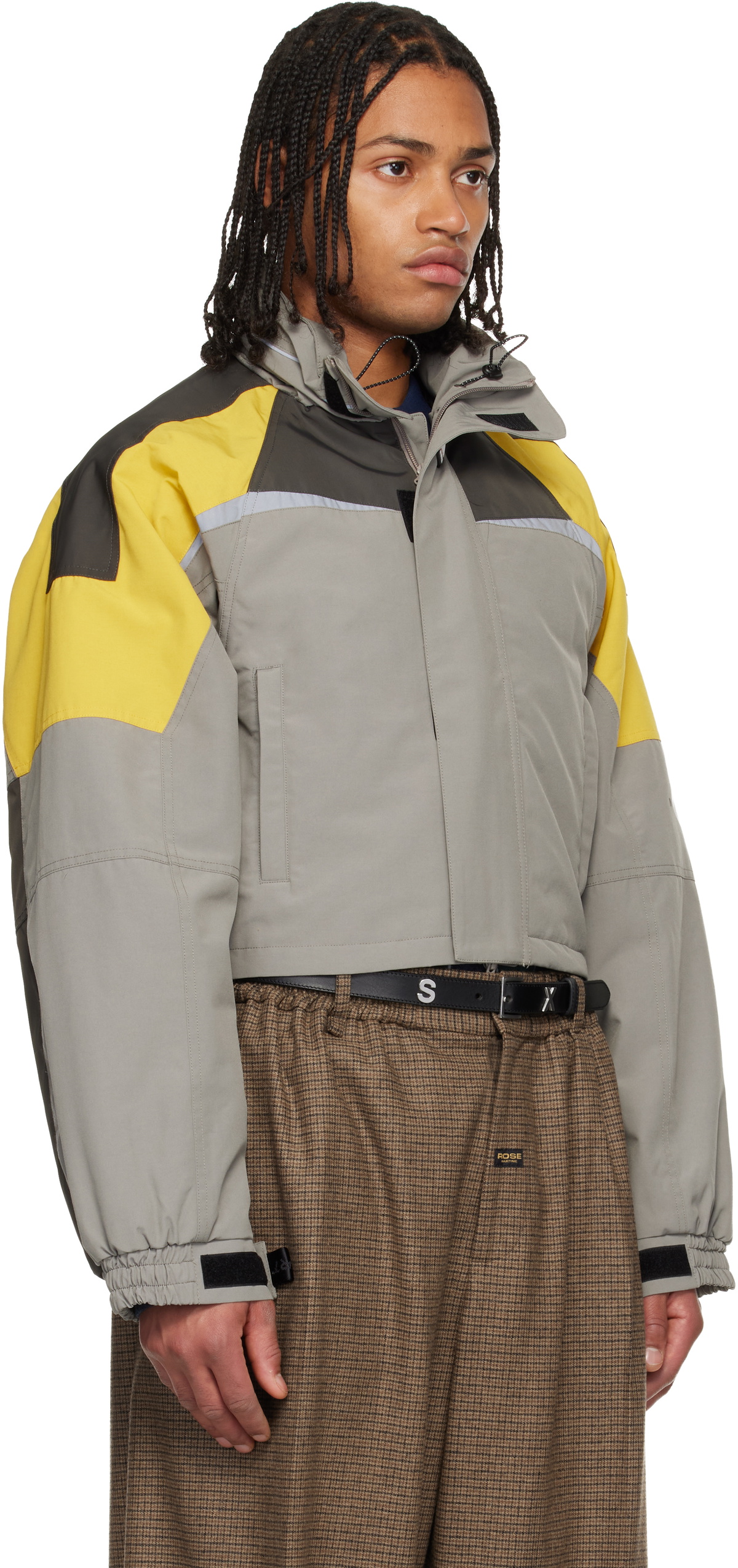 Martine Rose Gray Shrunken Sports Jacket