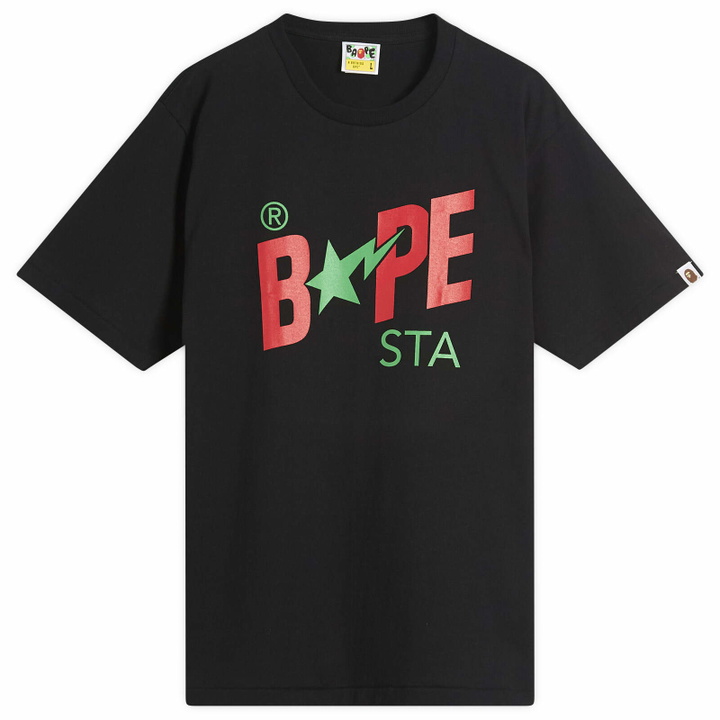 Photo: A Bathing Ape Men's Colors Bape Sta T-Shirt in Black