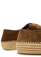 Loewe Rio Espadrille Brushed Suede Sneakers Taupe