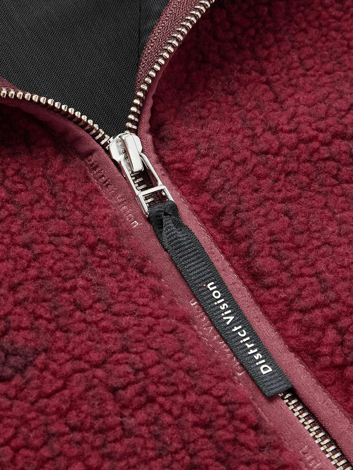 DISTRICT VISION - Printed Fleece Half-Zip Sweatshirt - Red
