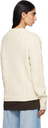Guest in Residence Off-White Allday Cable Crew Sweater