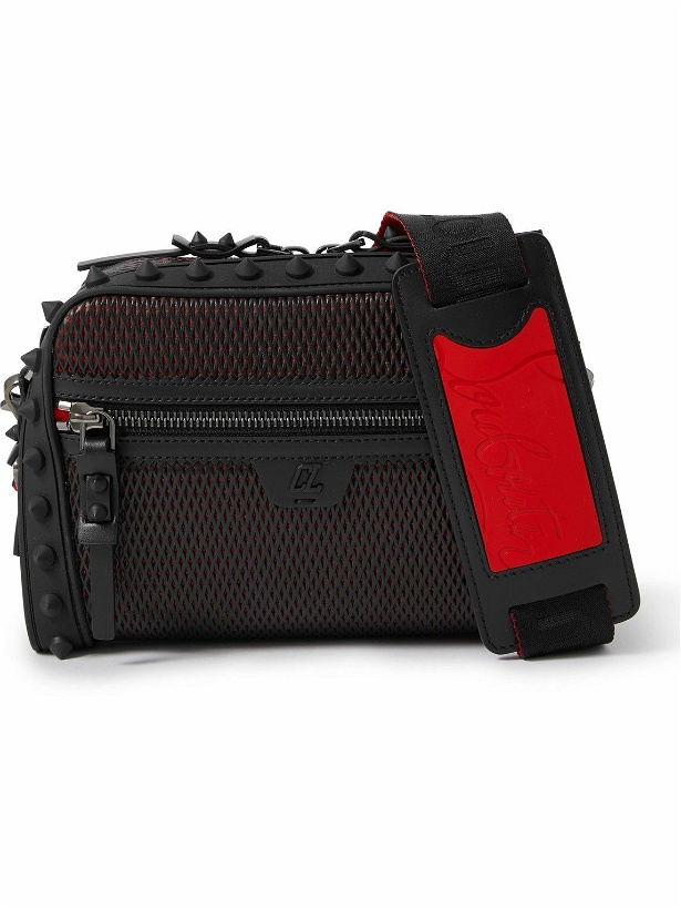 Photo: Christian Louboutin - Loubitown Rubber and Leather-Trimmed Mesh Messenger Bag