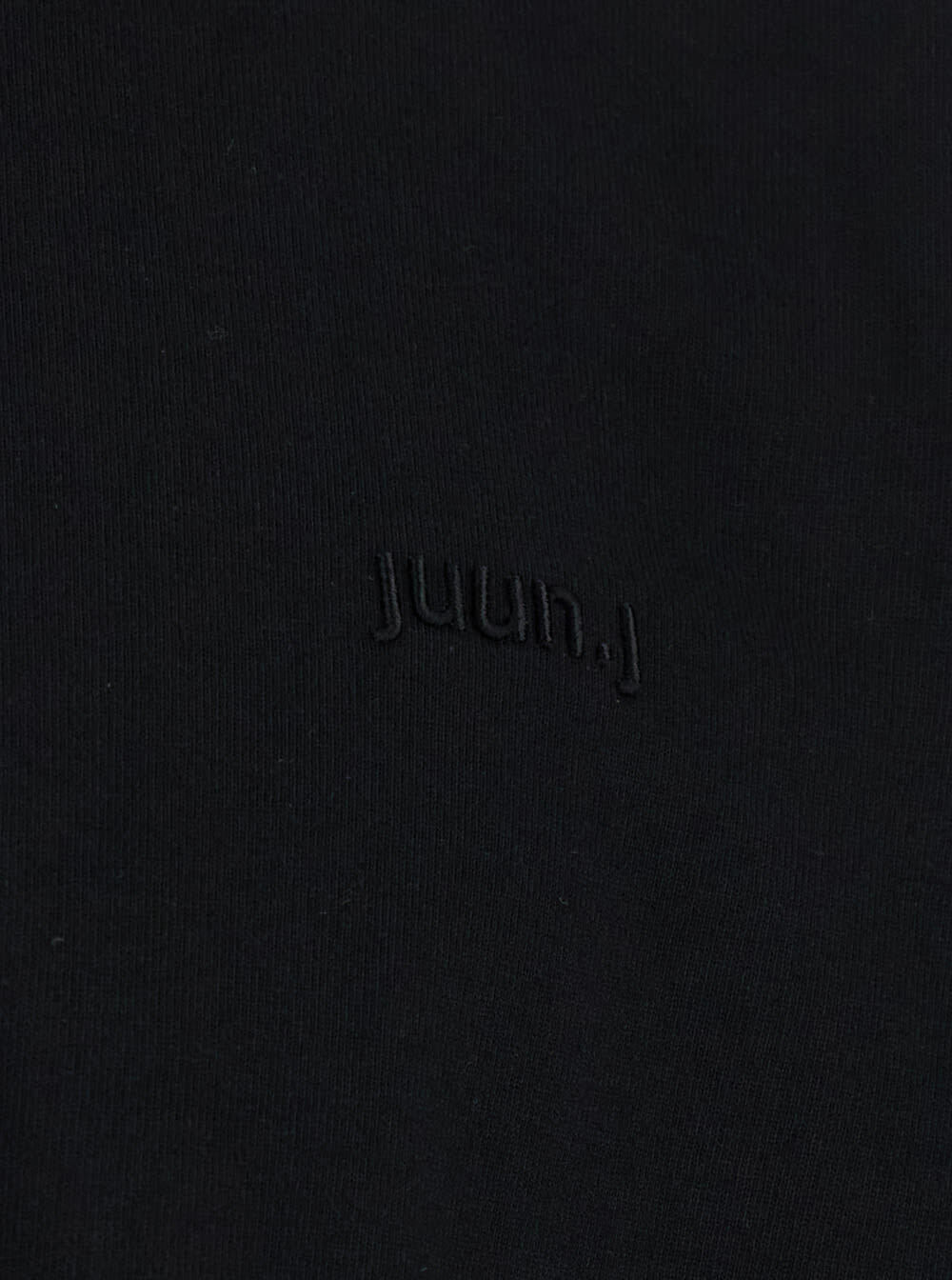 Juun.J Black T-shirt With Tone-on-tone Logo Embroidered On The Front In Cotton Man