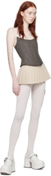 Pushbutton Gray Compact Corset