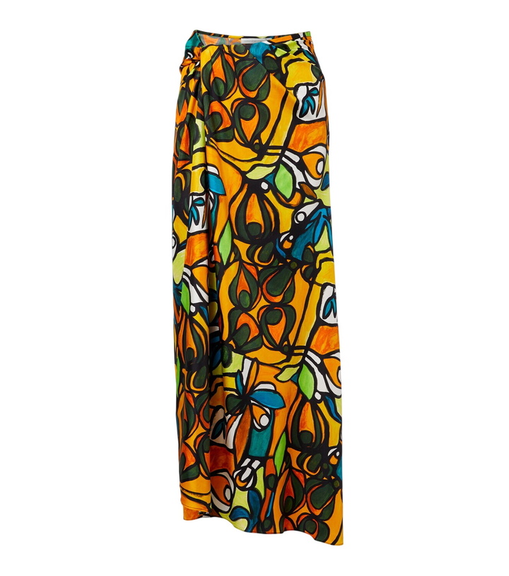 Photo: Christopher Esber Printed draped silk maxi skirt