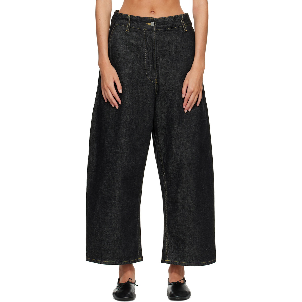 Studio Nicholson Black Chalco Wide Leg Jeans