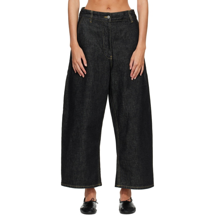 Photo: Studio Nicholson Black Chalco Wide Leg Jeans