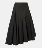 Fforme Rio asymmetric cotton midi skirt