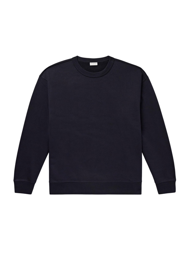 Photo: Dries Van Noten - Oversized Cotton-Jersey Sweatshirt - Blue