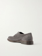 Brunello Cucinelli - Suede Derby Shoes - Gray