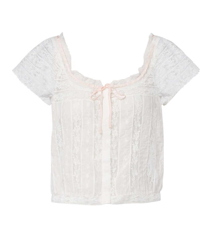 Photo: Dôen Greta embroidered lace cotton top