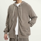Rick Owens Men's Slouchy Zip Hoodie in Dust