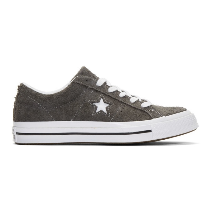 Photo: Converse Grey Suede One Star Vintage OX Sneakers