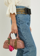 Chloe Tulip Leather bag Charm - Pink - One Size