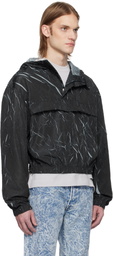 Karmuel Young Navy Pressed Textured Jacket