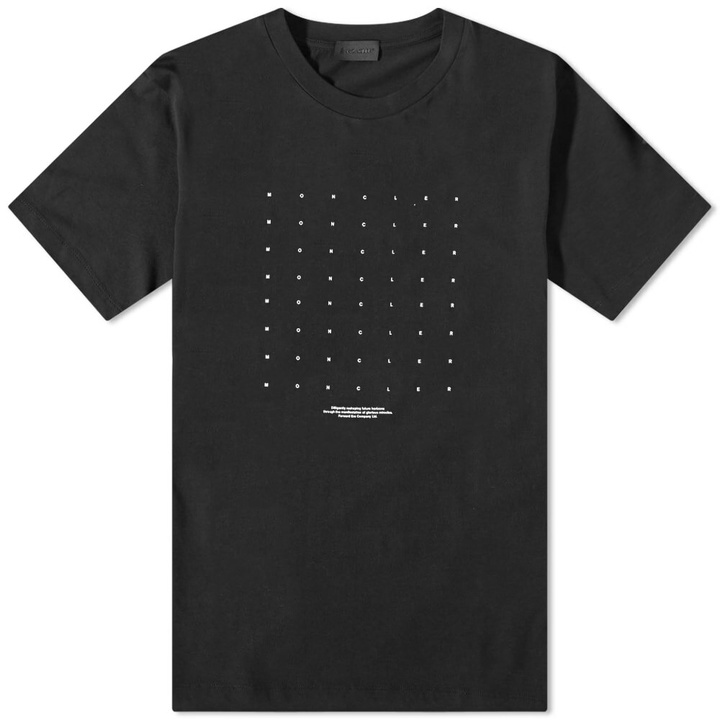 Photo: Moncler Men's Grid Logo T-Shirt in Black