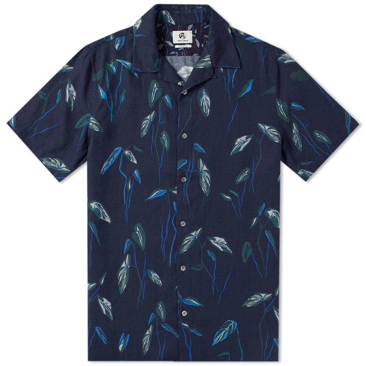 Photo: Paul Smith Botanical Print Short Sleeve Shirt Blue