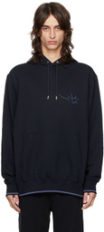 Paul Smith Navy Embroidered Logo Hoodie