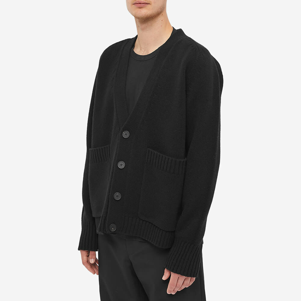 Studio Nicholson Men's Sen Lambswool Knit Cardigan in Black Studio