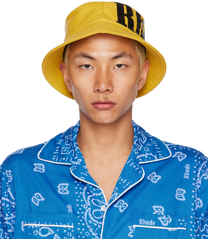 Photo: Rhude Yellow Printed Bucket Hat