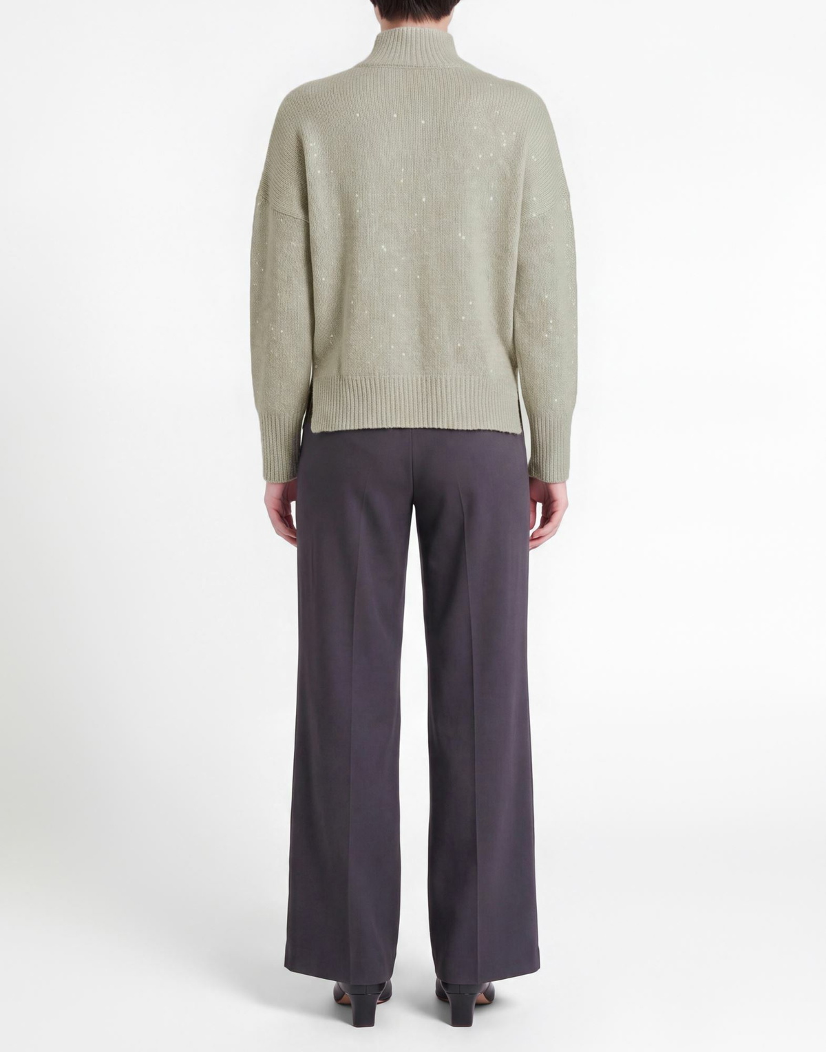 Peserico Womens Turtleneck in Sage green
