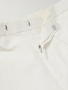 Richard James - Straight-Leg Linen and Cotton-Blend Suit Trousers - White