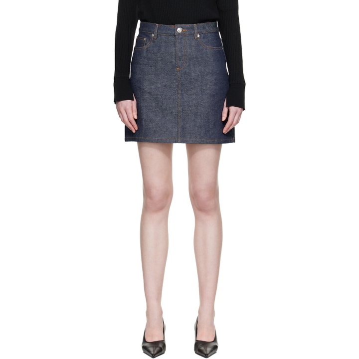 Photo: A.P.C. Indigo Standard Denim Miniskirt