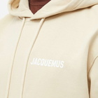 Jacquemus Men's Classic Logo Popover Hoody in Light Beige