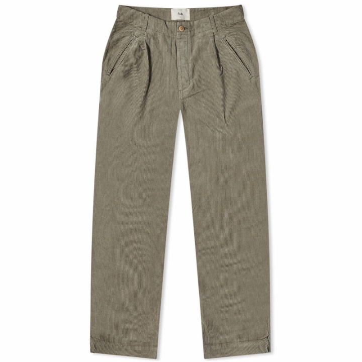 Photo: Folk Men's Cord Assembly Pant in Olive Cord