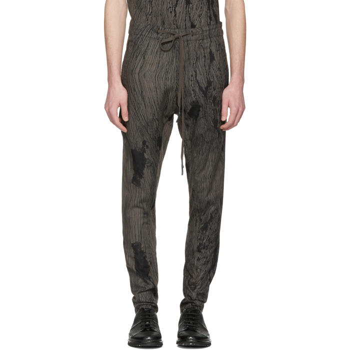 Nude:mm Grey Printed Trousers